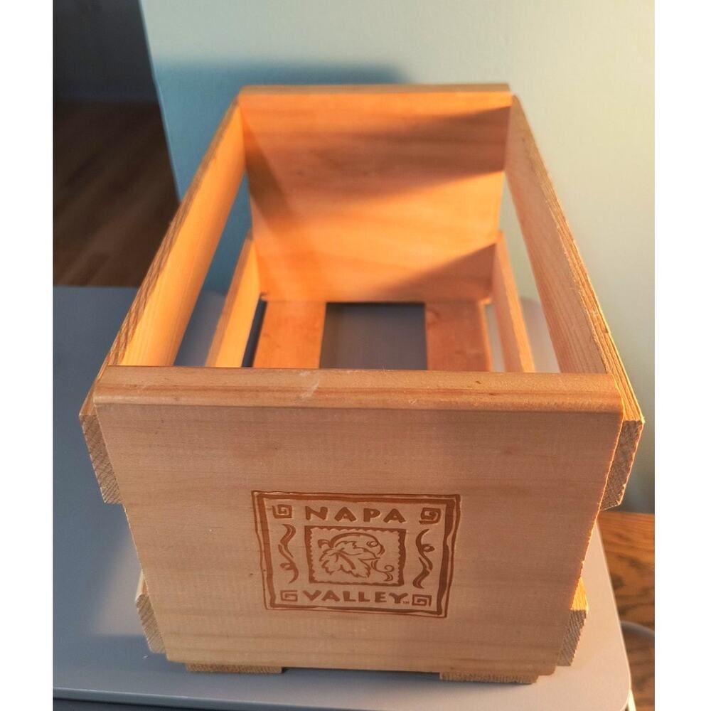 194270.  Napa Valley Wooden Crate Storage Box